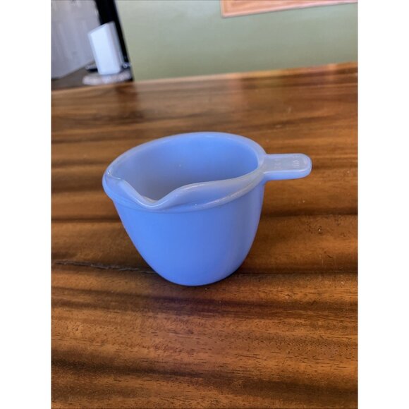 Vintage Delphite Blue Milk Glass 1 Cup Measuring Tab Handle - Picture 5 of 13